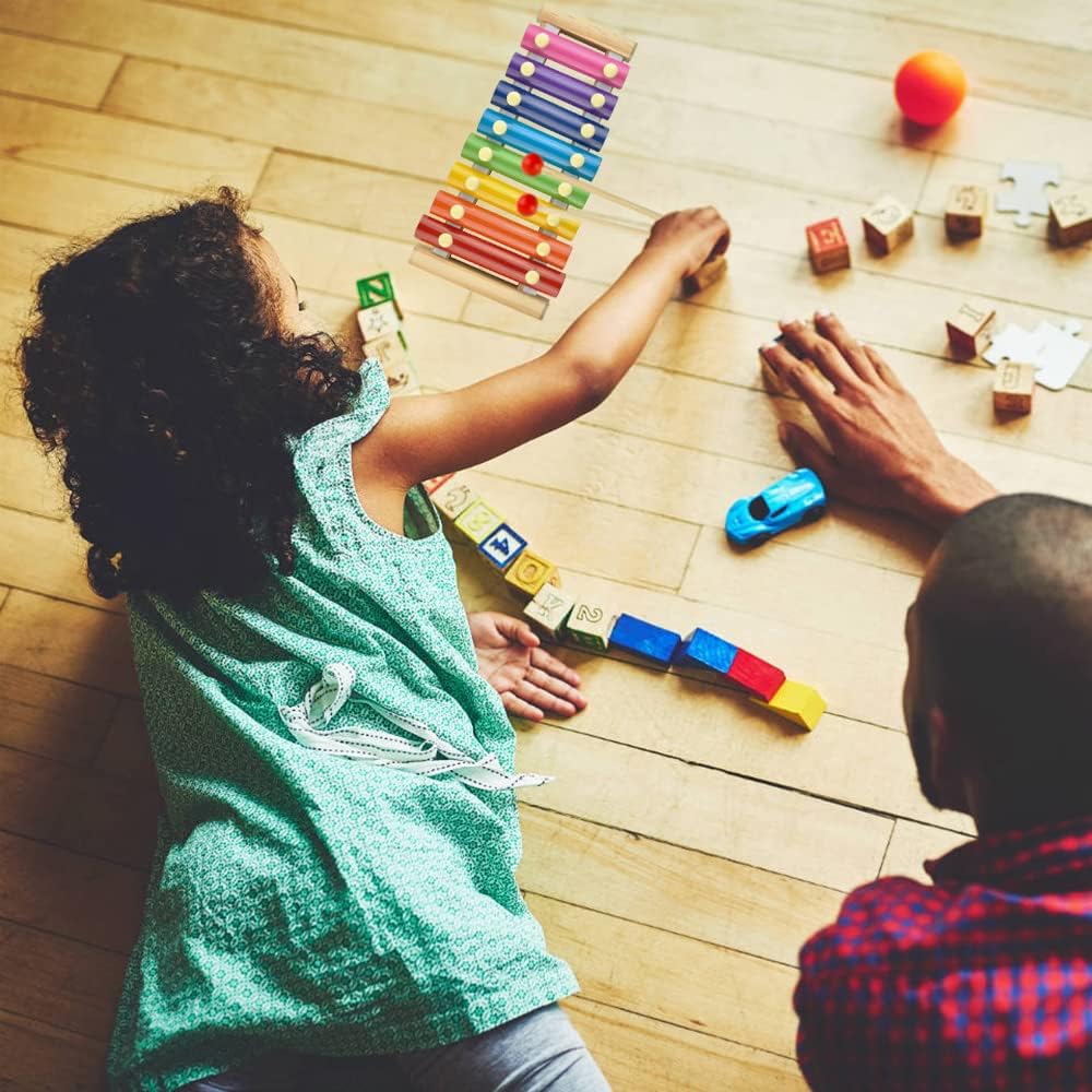 Xilófono de Madera con Teclas de Colores