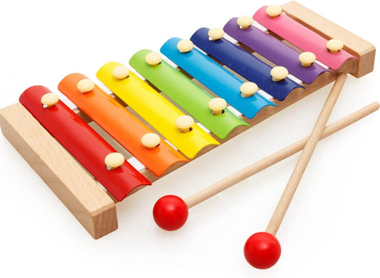 Xilófono de Madera con Teclas de Colores