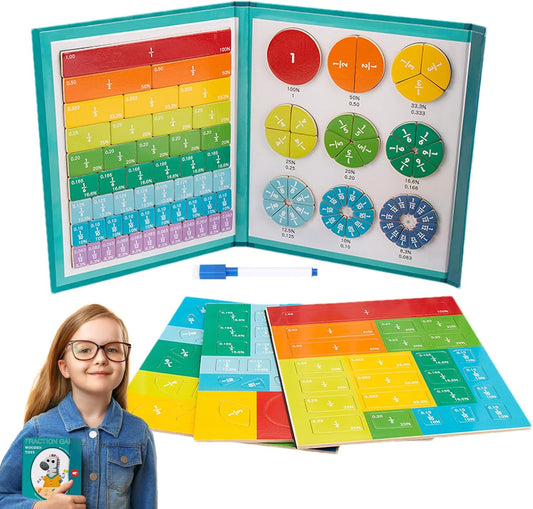 Juego magnético para aprender fracciones